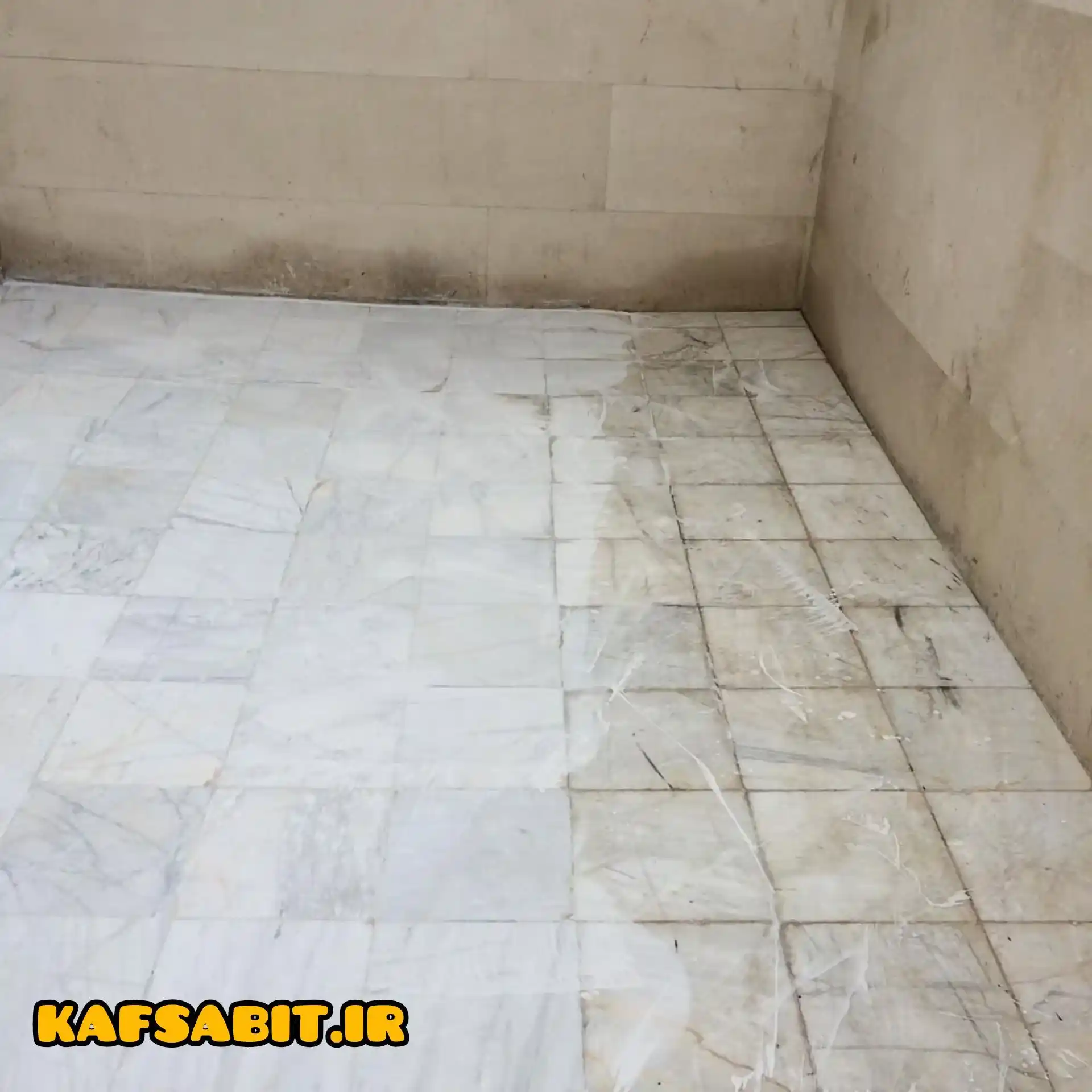 ساب سنگ سفید مرمر در پارکینگ